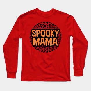 Best gift for halloween Spooky Mama Trick or treat scarry pumpkin with bats Long Sleeve T-Shirt